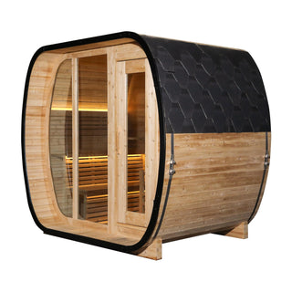 Anyi-4 Series Square Infrared Sauna – Carbonized Spruce Wood | Home Wellness & Relaxation Anyi Health