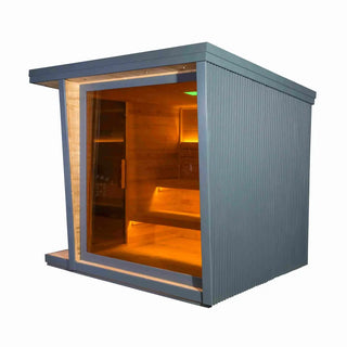 Anyi-5 Square Infrared Sauna – Carbonized Spruce Wood | 4-Person Home & Indoor Wellness Anyi Health