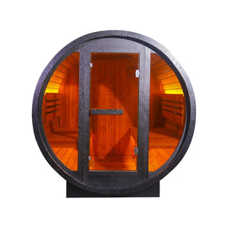 Anyi-6  Outdoor Sauna – Carbonized Spruce Wood | Durable 2-Person Home Wellness Anyi Health