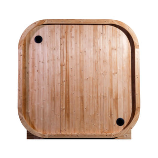 Anyi-7 Rounded Square Outdoor Sauna – Carbonized Spruce Wood | 3-Person Infrared & Traditional Steam Anyi Health