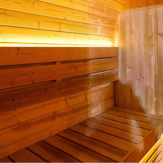 Anyi-7 Rounded Square Outdoor Sauna – Carbonized Spruce Wood | 3-Person Infrared & Traditional Steam Anyi Health
