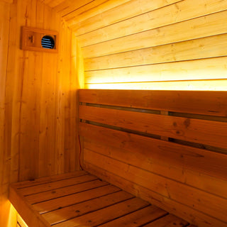 Anyi-7 Rounded Square Outdoor Sauna – Carbonized Spruce Wood | 3-Person Infrared & Traditional Steam Anyi Health