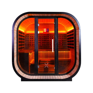 Anyi-9 Square Infrared Sauna – Carbonized Spruce Anyi Health