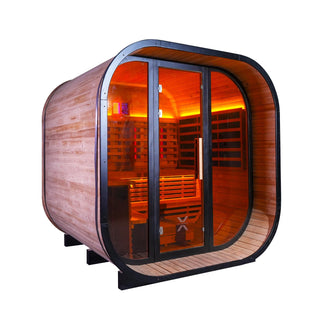 Anyi-9 Square Infrared Sauna – Carbonized Spruce Anyi Health