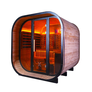 Anyi-9 Square Infrared Sauna – Carbonized Spruce Anyi Health