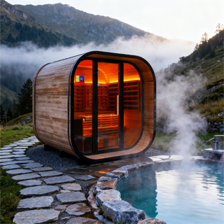 Anyi-9 Square Infrared Sauna – Carbonized Spruce Anyi Health