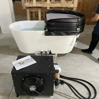 1-Person Oval Ice Bath with Chiller – Cold Plunge Therapy Tub Anyi Health