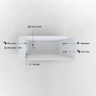 Rectangular Acrylic Cold Plunge Tub – Freestanding Ice Bath for Recovery Anyi Health