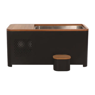 Black Rectangular Ice Tub – Outdoor Cold Plunge Recovery Bath Anyi Health