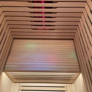 1 Person Hemlock Indoor Far Infrared Sauna with LED Star Lights and Digital Control Panel Anyi Health