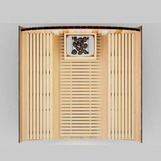 Black Luxury Outdoor Barrel Sauna for 2 to 6 Persons – Premium Cedar & Hemlock Sauna with Electric Heater Anyi Health
