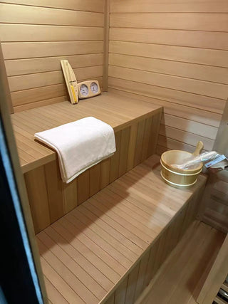 New Luxury High-End Black Square Outdoor Sauna – Modern Backyard Wellness Cabin Anyi Health