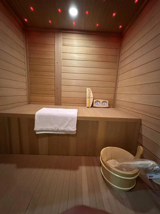 New Luxury High-End Black Square Outdoor Sauna – Modern Backyard Wellness Cabin Anyi Health