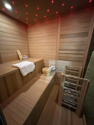 New Luxury High-End Black Square Outdoor Sauna – Modern Backyard Wellness Cabin Anyi Health