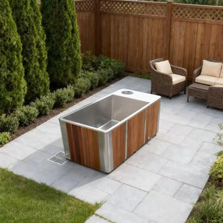 Wooden All-in-One Ice Tub – Cold Plunge for Recovery and Wellness Anyi Health