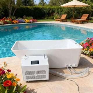 Rectangular Acrylic Cold Plunge Tub – Freestanding Ice Bath for Recovery Anyi Health