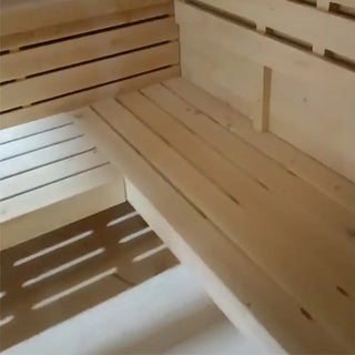 6-Person Square Luxury Outdoor Sauna with Private Changing Room – Premium Backyard Wellness Anyi Health