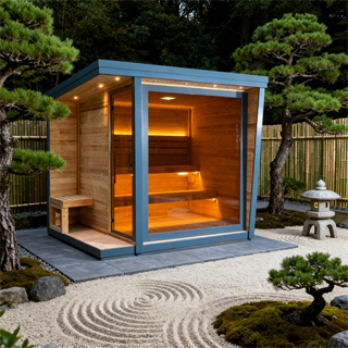 Anyi-5 Square Infrared Sauna – Carbonized Spruce Wood | 4-Person Home & Indoor Wellness Anyi Health