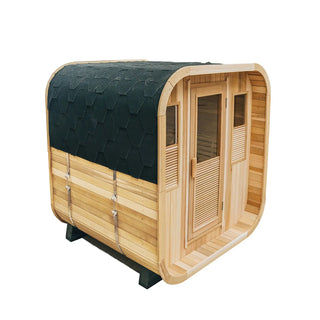 Red Cedar Grid Square Sauna – Modern Design Meets Traditional Wellness Anyi Health