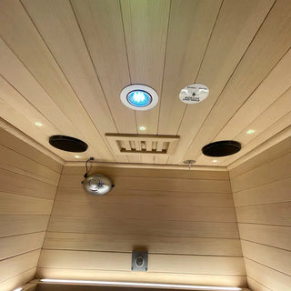 1 Person Hemlock Indoor Far Infrared Sauna with LED Star Lights and Digital Control Panel Anyi Health