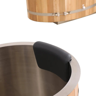 U-Shaped Red Cedar Ice Bath Tub – Ergonomic Cold Plunge Spa Barrel Anyi Health