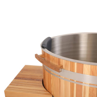 Premium Red Cedar Oval Ice Bath Tub – Cold Plunge Spa for Recovery & Wellness Anyi Health