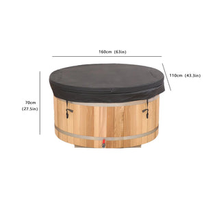 Double Capacity Oval Red Cedar Ice Bath Tub – Dual Person Cold Plunge Spa Anyi Health