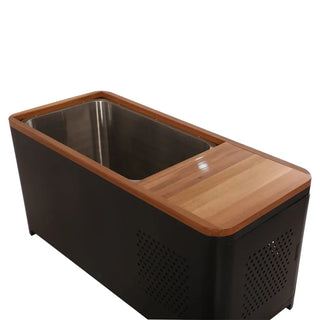 Black Rectangular Ice Tub – Outdoor Cold Plunge Recovery Bath Anyi Health