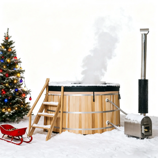 External Oven Heated Wooden Hot Tub – Traditional Outdoor Spa Anyi Health