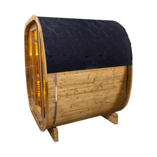 4-Person Brown Square Outdoor Sauna – Traditional Steam Backyard Wellness Cabin Anyi Health