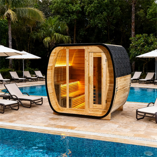 Anyi-4 Series Square Infrared Sauna – Carbonized Spruce Wood | Home Wellness & Relaxation Anyi Health