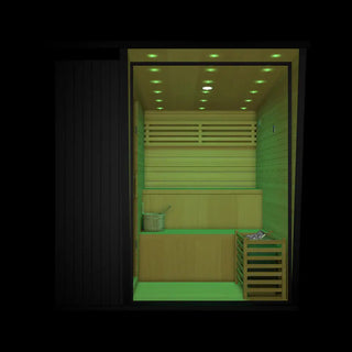 Outdoor Black Square Steam Sauna | Canadian Hemlock Anyi Health