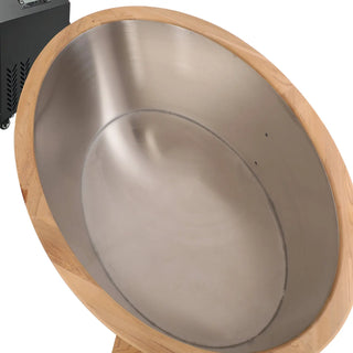 Double Capacity Oval Red Cedar Ice Bath Tub – Dual Person Cold Plunge Spa Anyi Health