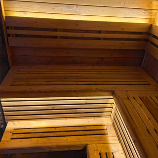 New 4-6 person Black Square Premium Thermo Spruce Wood Outdoor Sauna-FFF Anyi Health