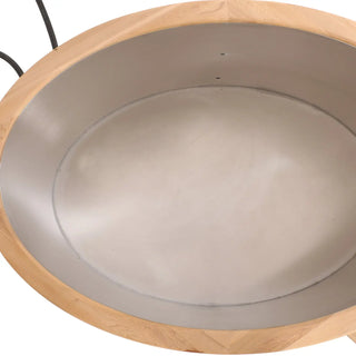 Double Capacity Oval Red Cedar Ice Bath Tub – Dual Person Cold Plunge Spa Anyi Health