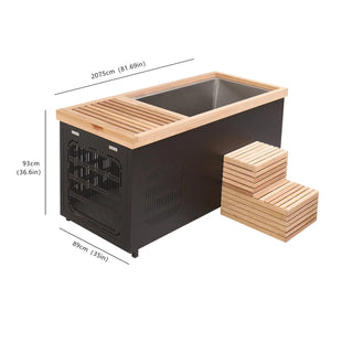 Black Rectangular Ice Tub – Modern Cold Plunge for Recovery & Wellness Anyi Health