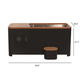 Black Rectangular Ice Tub – Outdoor Cold Plunge Recovery Bath Anyi Health