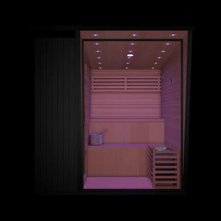 Outdoor Black Square Steam Sauna | Canadian Hemlock Anyi Health