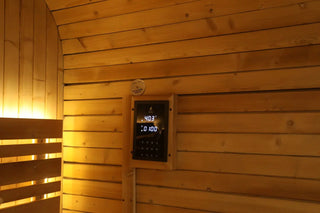 Knot Cedar Traditional Steam Outdoor Square Sauna – Luxury 4-6 Person Wellness Retreat Anyi Health