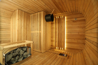 Knot Cedar Traditional Steam Outdoor Square Sauna – 1-2 Person Nordic Wellness Retreat Anyi Health