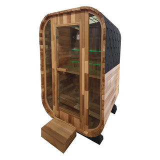 Red Cedar Outdoor Square Traditional Steam Sauna – Premium Home Wellness & Relaxation Anyi Health
