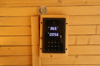 Knot Cedar Traditional Steam Outdoor Square Sauna – 1-2 Person Nordic Wellness Retreat Anyi Health