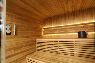 Knot Cedar Traditional Steam Outdoor Square Sauna – Luxury 4-6 Person Wellness Retreat Anyi Health
