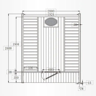 EW-3 Square Infrared Sauna – Carbonized Spruce Wood | Home & Indoor Wellness EastWestSanua