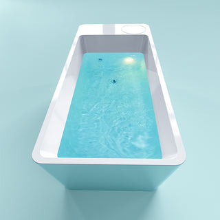 Acrylic Ice Bath Tub with Built-In Ice Machine – All-in-One Cold Plunge Spa System for Athlete Recovery, Hydrotherapy & Home Gym, Modern Sleek Cooling Design