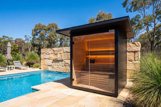 3-4 Person Outdoor Sauna with 6KW Heater | Canadian Red Cedar Traditional Sauna Anyi Health