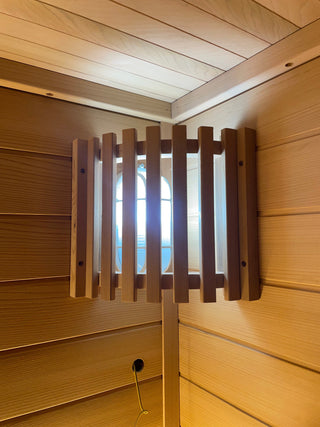 4-6 Person Canadian Red Cedar Outdoor Sauna with 6KW Heater & Tempered Glass Front Anyi Health