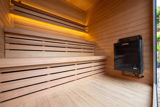 3-4 Person Outdoor Sauna with 6KW Heater | Canadian Red Cedar Traditional Sauna Anyi Health