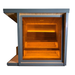 Anyi-5 Square Infrared Sauna – Carbonized Spruce Wood | 4-Person Home & Indoor Wellness Anyi Health
