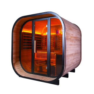 Anyi-9 Square Infrared Sauna – Carbonized Spruce Anyi Health